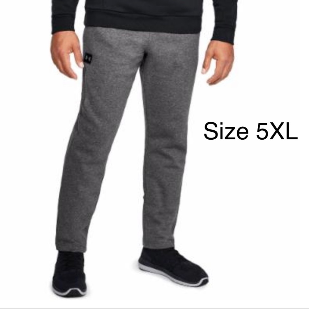 NWT Under Armour Men’s Rival Fleece Pants Charcoal Grey Plus Sz 5 XL Sweatpants